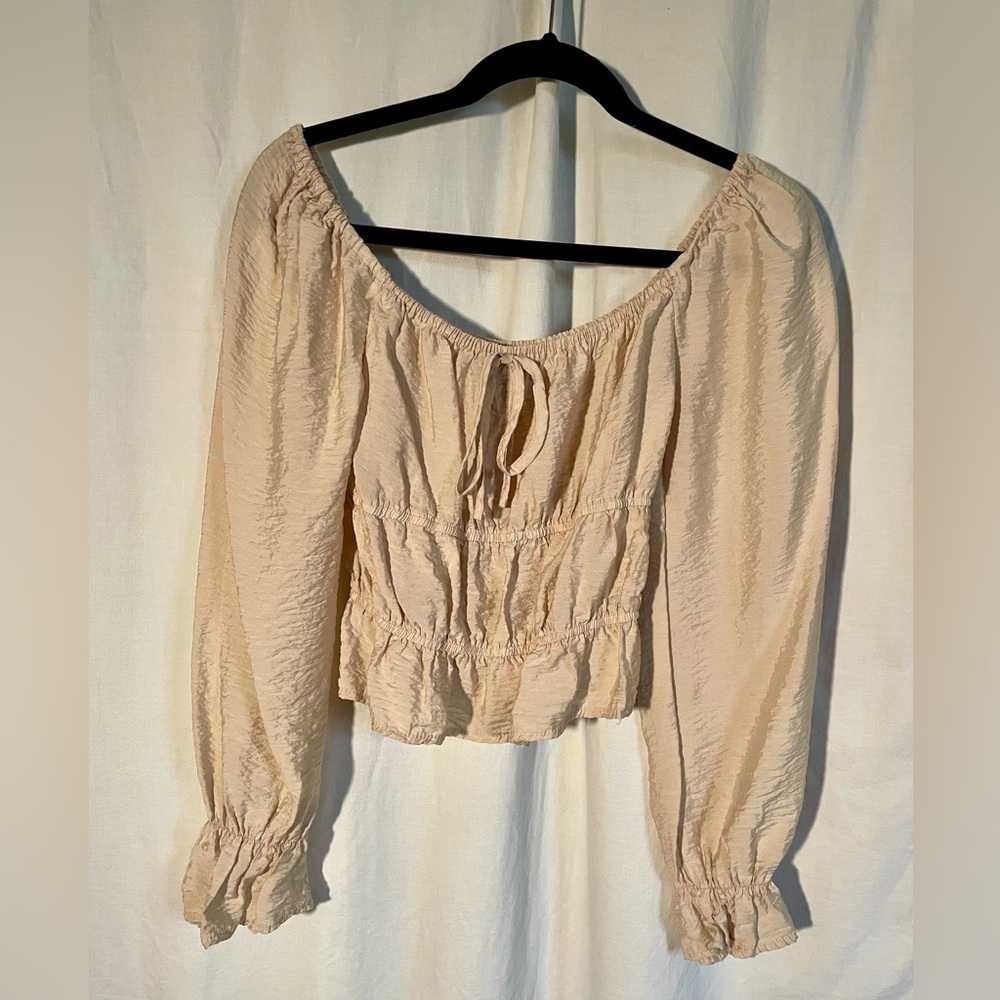 Blush Pink Satin Blouse S